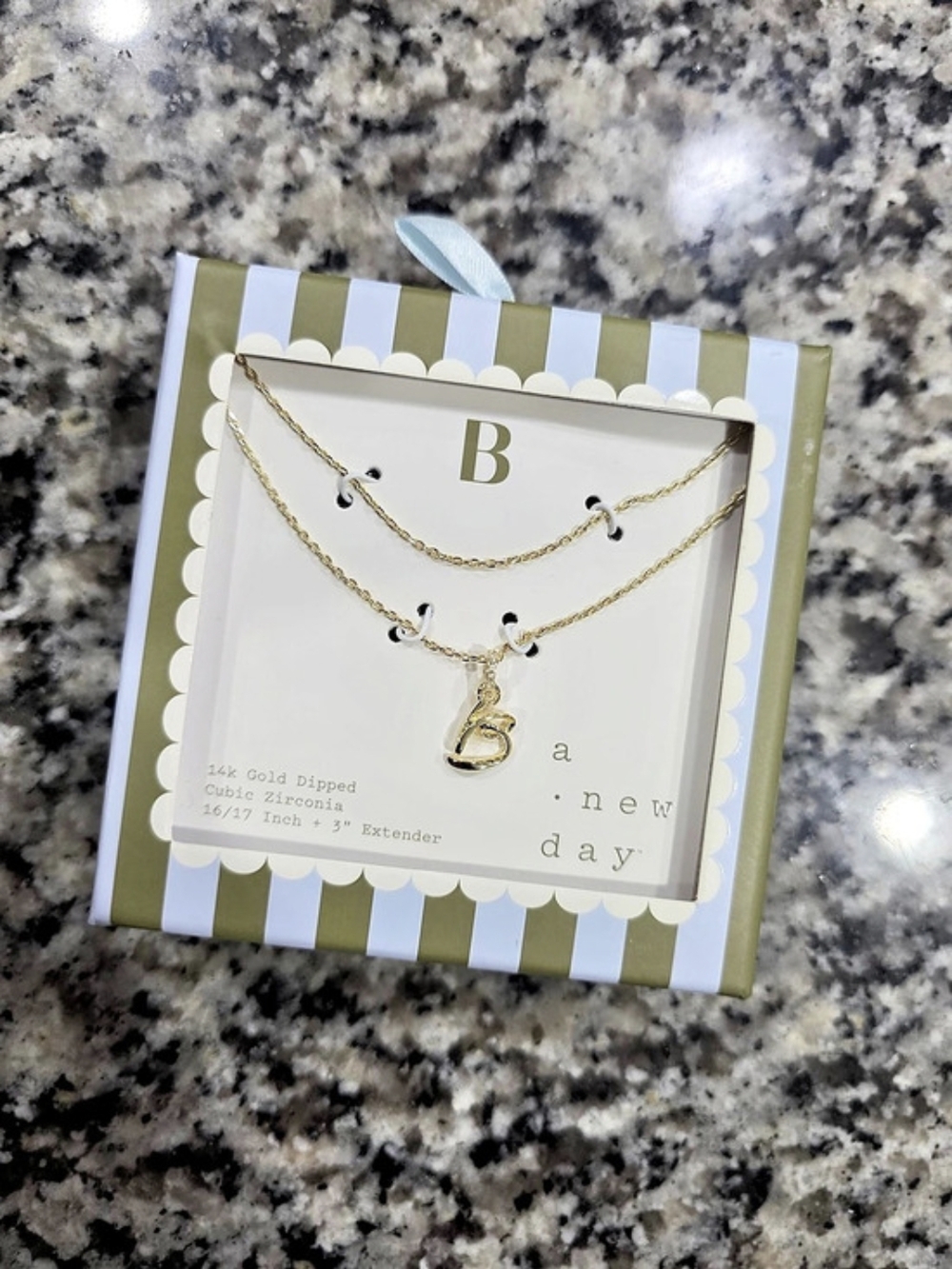 Kendra Scott Gold Pendant Necklace Letter B-NWT